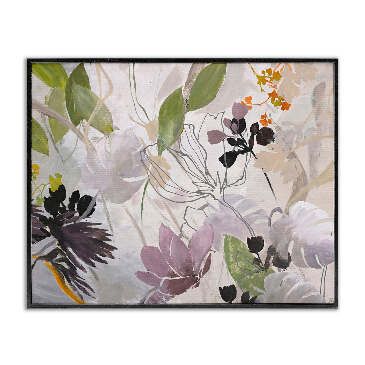 Stupell Industries Soft Spring Organic Flora Framed Giclee, design by Design Fabrikken